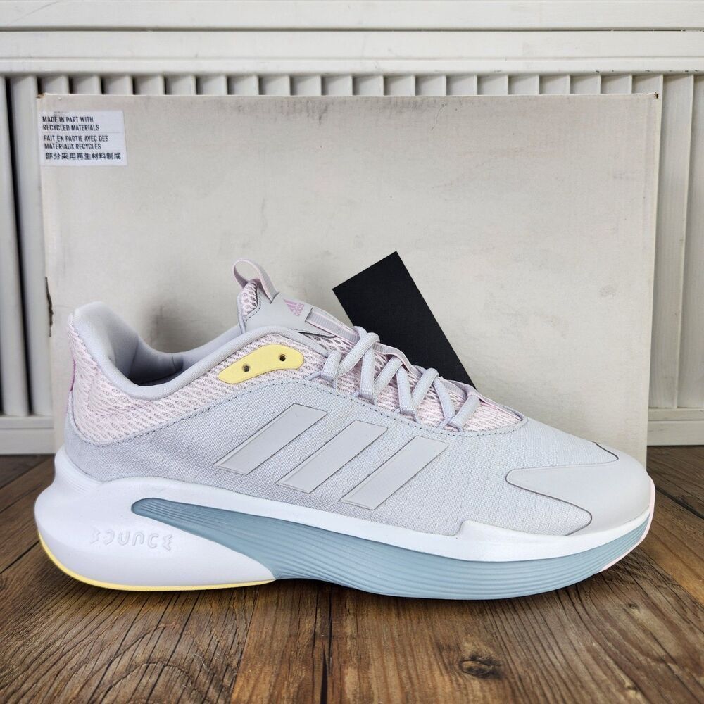 Adidas Bounce Alphaedge+ IF7286 Womens Size 8.5 Gray Pink Running Sneakers Shoes